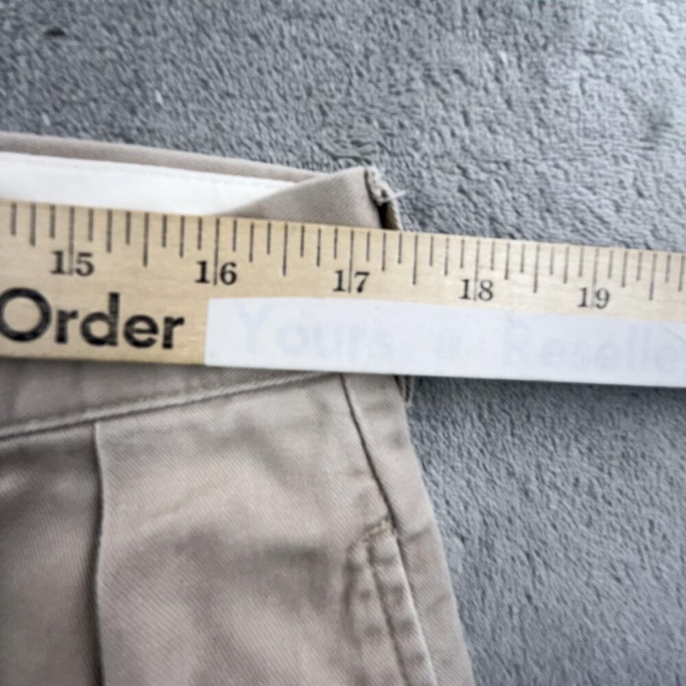 Vintage Polo Ralph Lauren Chino Pants Mens 35x33 Khaki Tan Andrew Pant Pleated - Picture 16 of 16